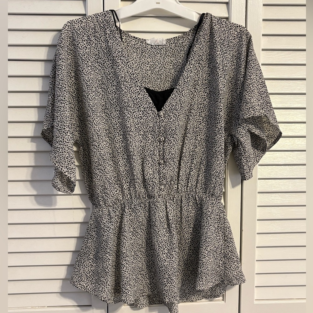 Sienna Sky Black and Cream Blouse